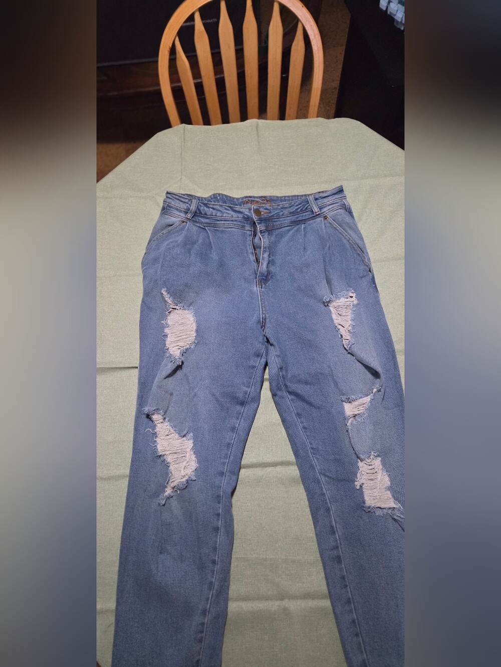 Women’s Distressed Blue Ripped Jeans